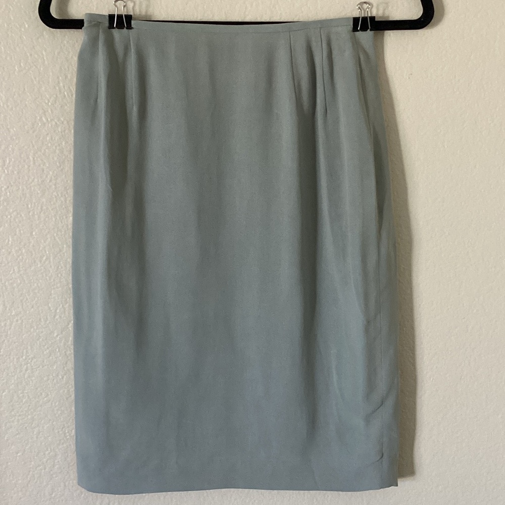 Emanuel Ungaro Light Grayish Blue Pencil Skirt